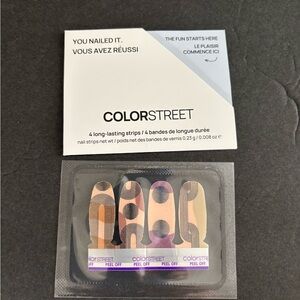Color Street Arch & Wave Accent Nail Strips - Pink and Black